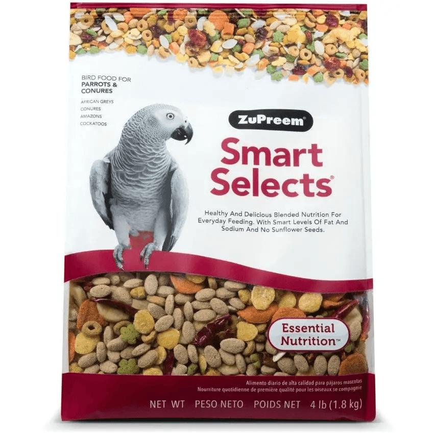 Nutritious ZuPreem Smart Selects Bird Food for Parrots 4 lbs - Estalios