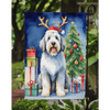 Old English Sheepdog Christmas Garden Flag for Outdoor Decor - Estalios