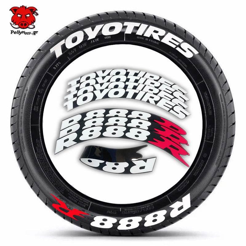 One-Piece Set Tire Letter Stickers for Stylish Customization - Estalios