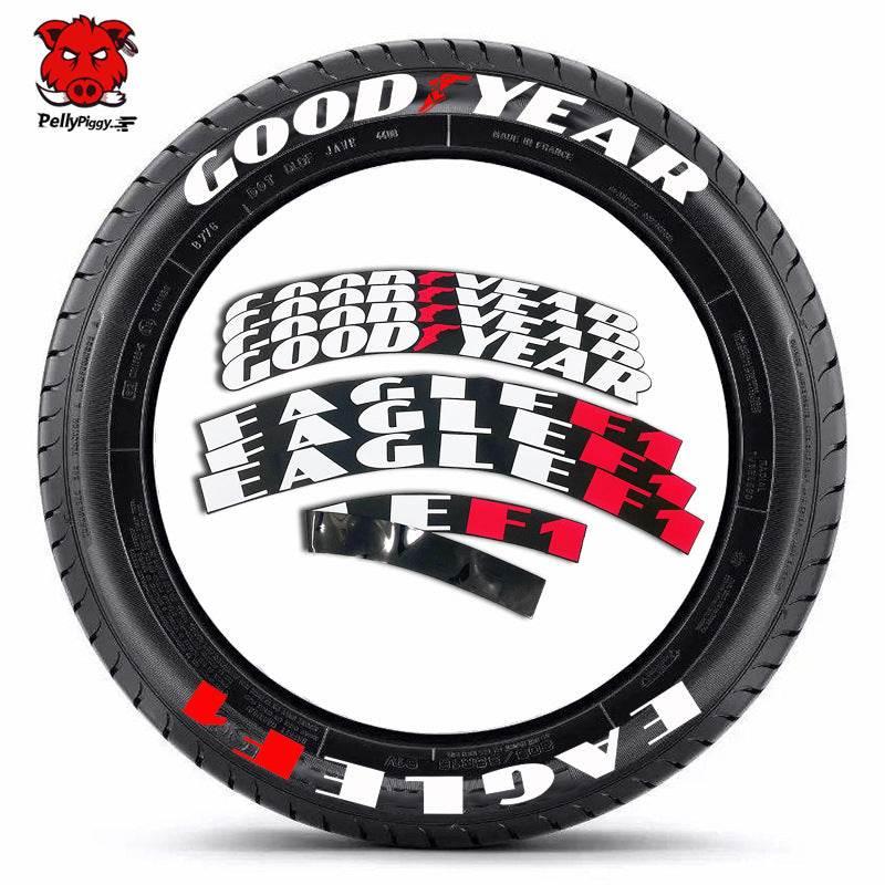 One-Piece Set Tire Letter Stickers for Stylish Customization - Estalios