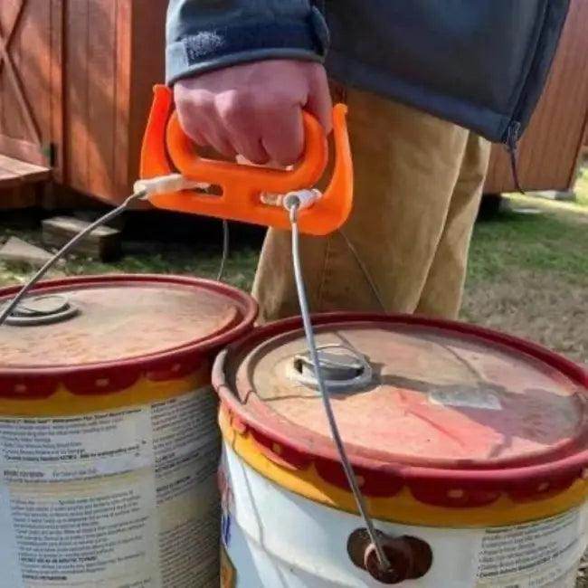 Effortless Orange Bucket and Bag Carrier for Fishing Gear - Estalios