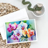 Orchids in Watercolor Greeting Cards Pack of 8 Blank Notes - Estalios