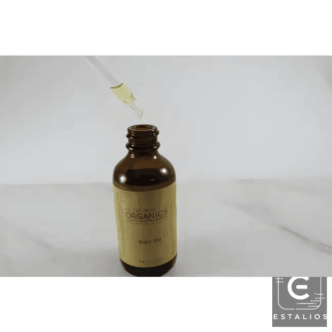 Organic Hair Oil in Amber Glass Bottle for Repair - Estalios