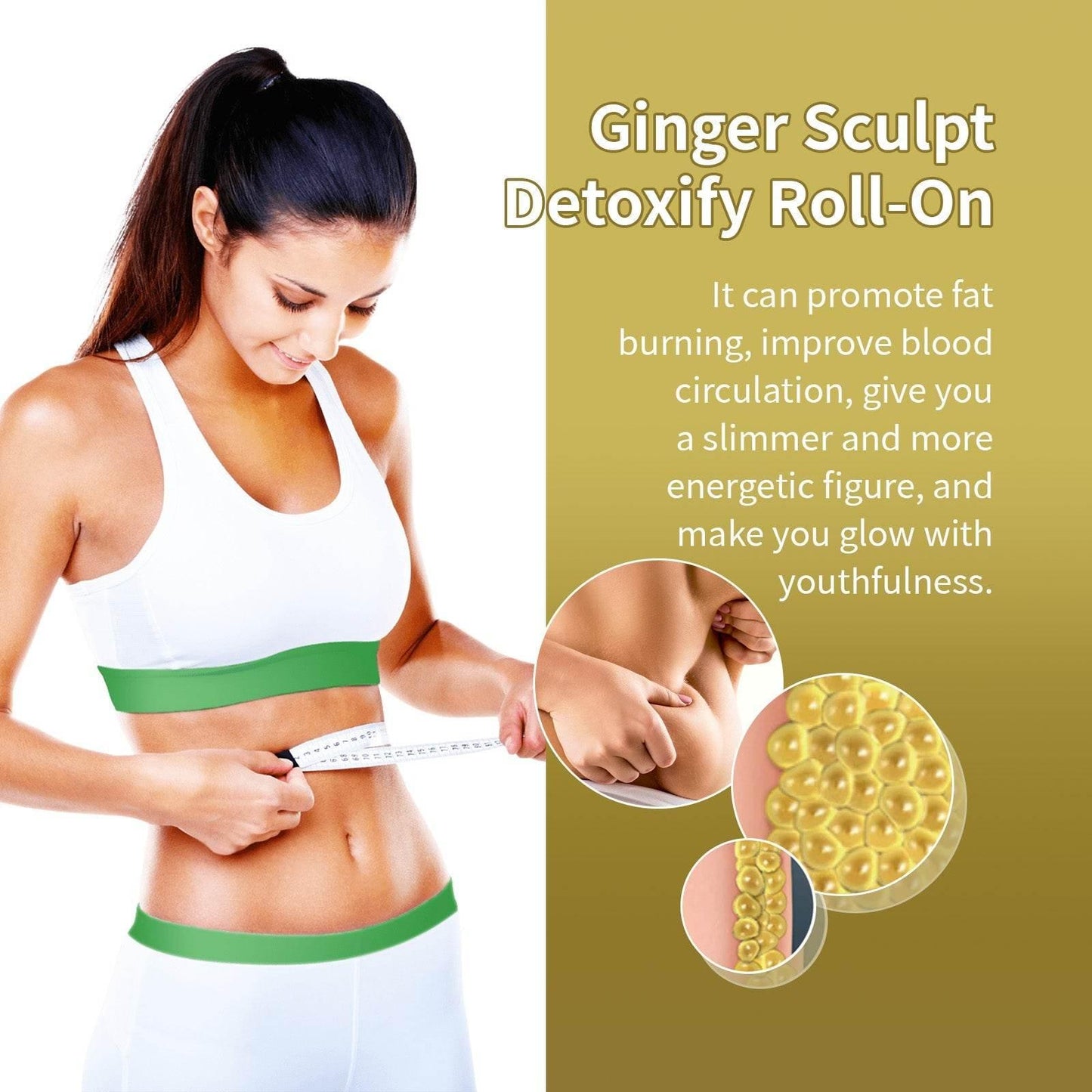 OUHOE Ginger Sculpt Detoxify Roll-On for Firming Contour - Estalios