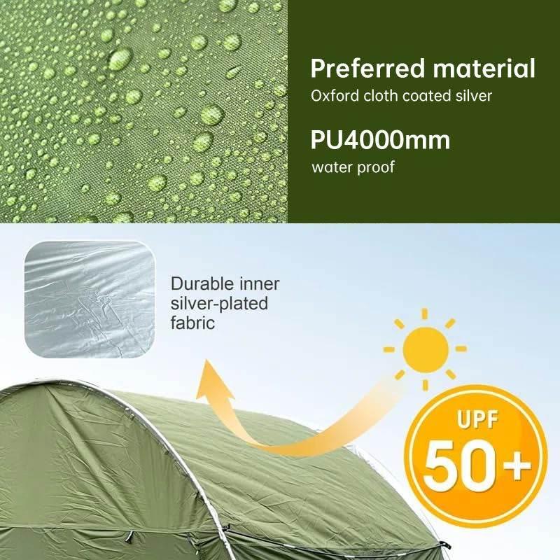 Unlock Adventure: Your Car Camping Tent Awaits! Gear up for unforgettable outdoor experiences with our Green and Black Car Camping Tent. Designed for convenience and durability - Estalios