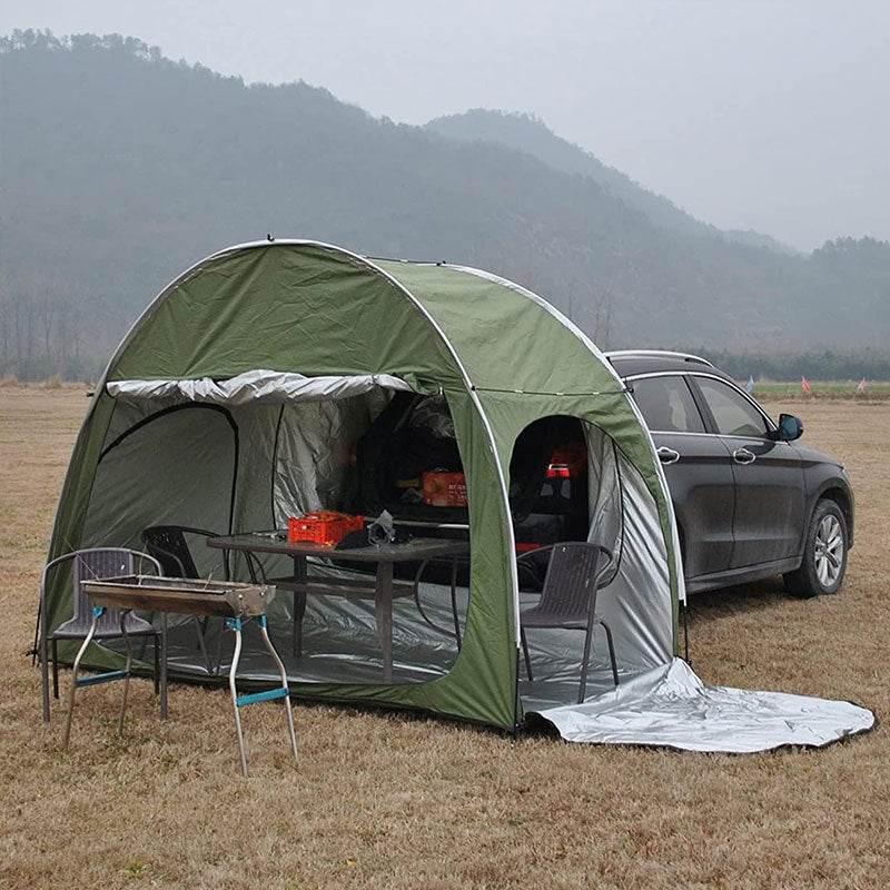 Unlock Adventure: Your Car Camping Tent Awaits! Gear up for unforgettable outdoor experiences with our Green and Black Car Camping Tent. Designed for convenience and durability - Estalios