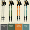 Outsura Carbon Fiber Trekking Poles β Professional Grade Ultralight Adjustable Hiking Poles with Quick-Lock System β Lightweight Walking Sticks for Hiking and Backpacking Pack of 2