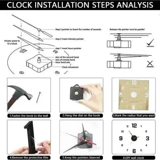 Dazzle Your Space with Our Bold Oversized Black Clock - Estalios