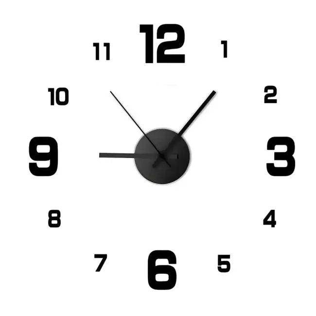 Dazzle Your Space with Our Bold Oversized Black Clock - Estalios