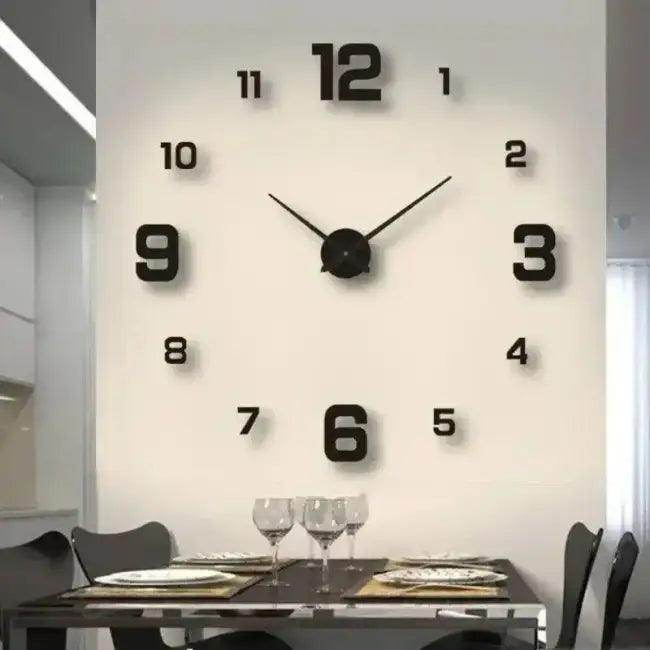 Dazzle Your Space with Our Bold Oversized Black Clock - Estalios