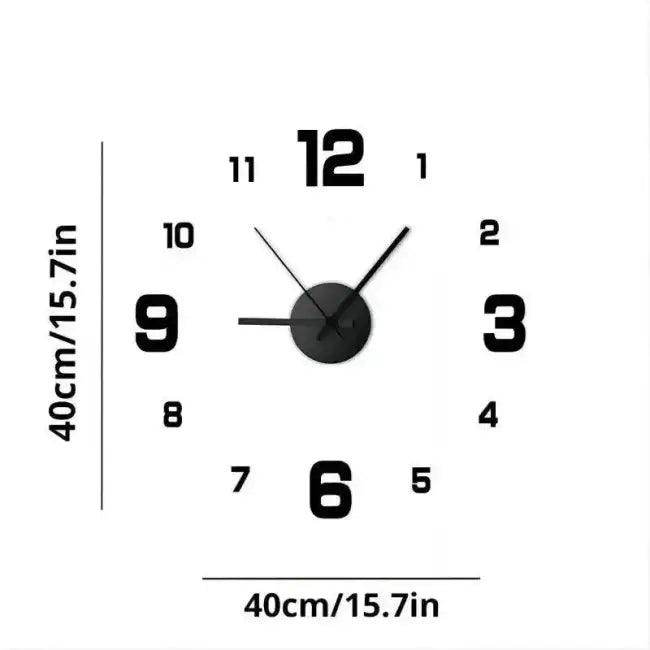 Dazzle Your Space with Our Bold Oversized Black Clock - Estalios