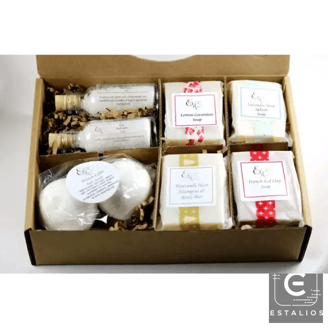 Pampering Bath Gift Set in a Gift Wrapped Box Ready to Indulge - Estalios