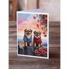 Pekingese Two Hearts Greeting Cards Pack of 8 for Any Occasion - Estalios