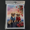 Pekingese Two Hearts Greeting Cards Pack of 8 for Any Occasion - Estalios