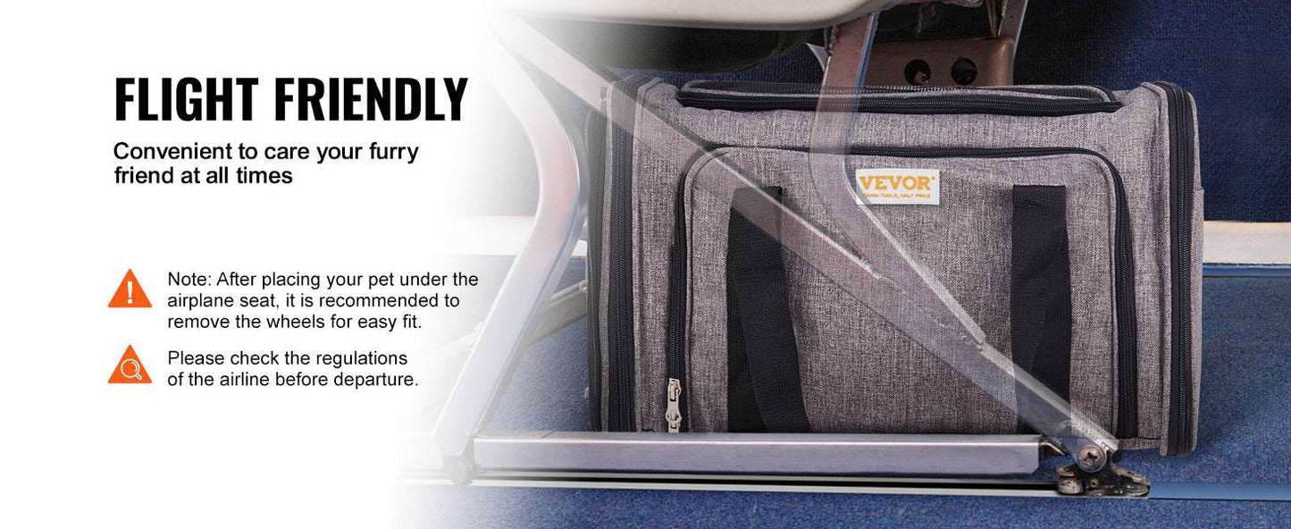 Breathable Pet Cat Carrier Backpack with Wheels for Travel - Estalios