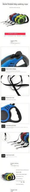 Pet Dog Automatic Retractable Traction Rope with Bone Print - Estalios