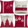 Pink Cartoon Christmas Linen Pillowcase for Sofa Decor - Estalios