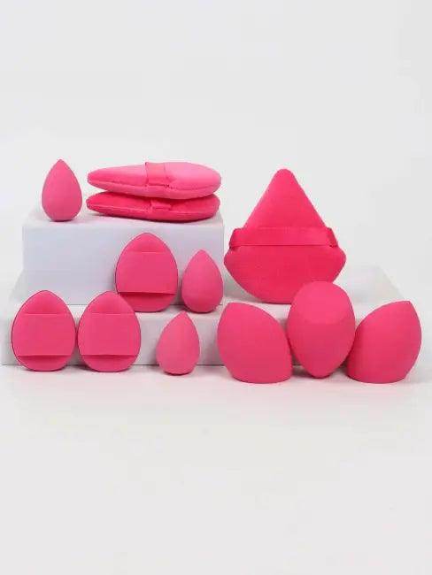 Pink Makeup Sponge Set - 12-Piece for Flawless Blending - Estalios