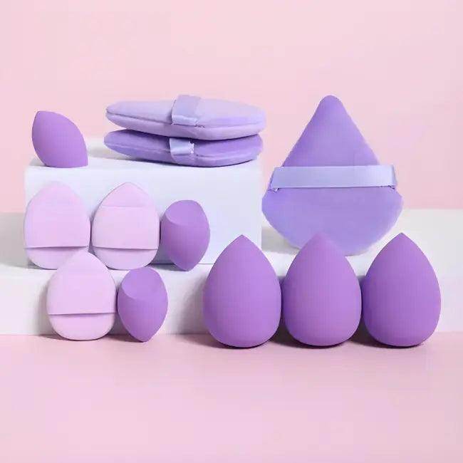 Pink Makeup Sponge Set - 12-Piece for Flawless Blending - Estalios
