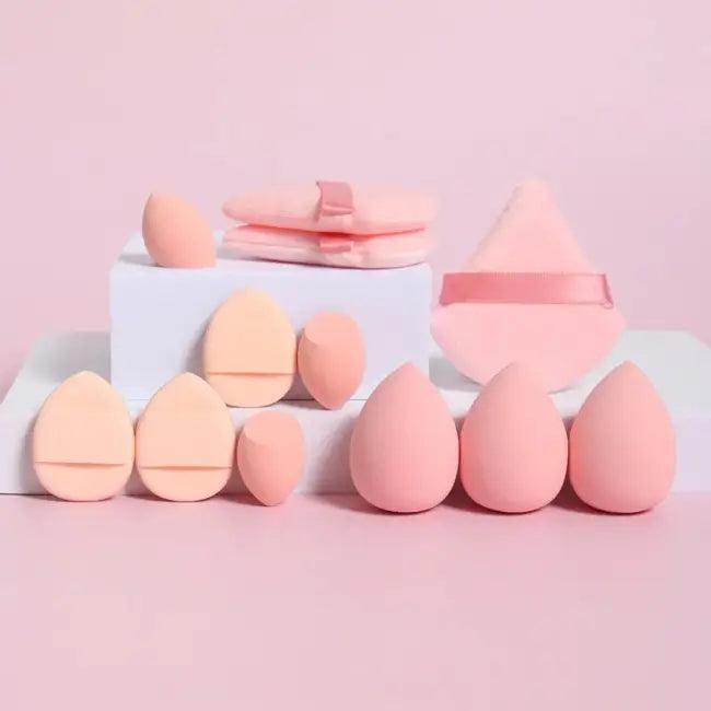 Pink Makeup Sponge Set - 12-Piece for Flawless Blending - Estalios