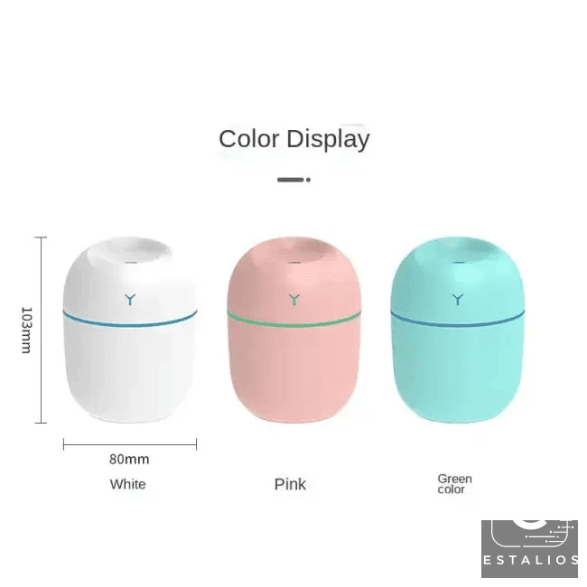 Pink Portable Ultrasonic Humidifier and Essential Oil Diffuser for Relaxing Aromatherapy - Estalios