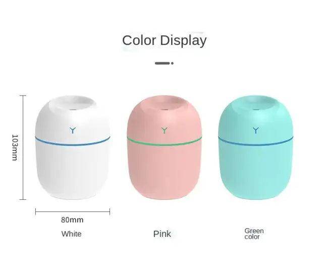 Pink Portable Ultrasonic Humidifier and Essential Oil Diffuser for Relaxing Aromatherapy - Estalios