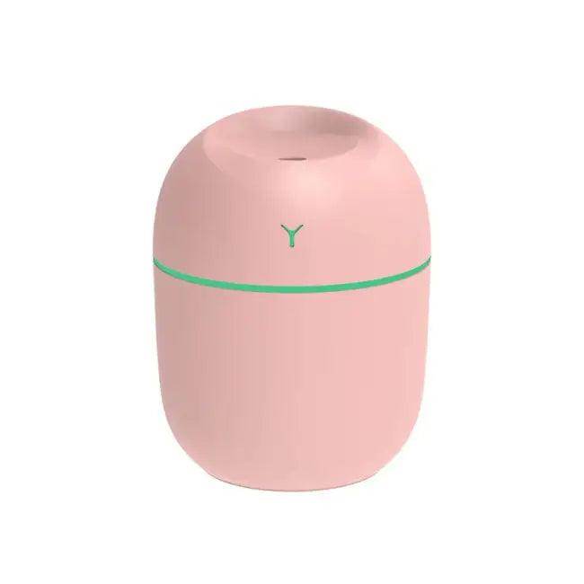 Pink Portable Ultrasonic Humidifier and Essential Oil Diffuser for Relaxing Aromatherapy - Estalios