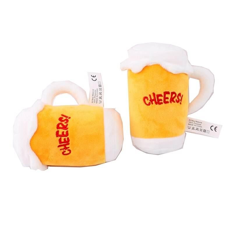 Pawsome Plush Pints: Fetching Fun For Fido! Get ready for a tail-wagging good time with our Plush Beer Mug and Bottle - Estalios