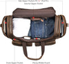 Polare 23" Retro Full Grain Cowhide Leather Duffel Bag - Stylish Gym & Weekend Luggage (42L)