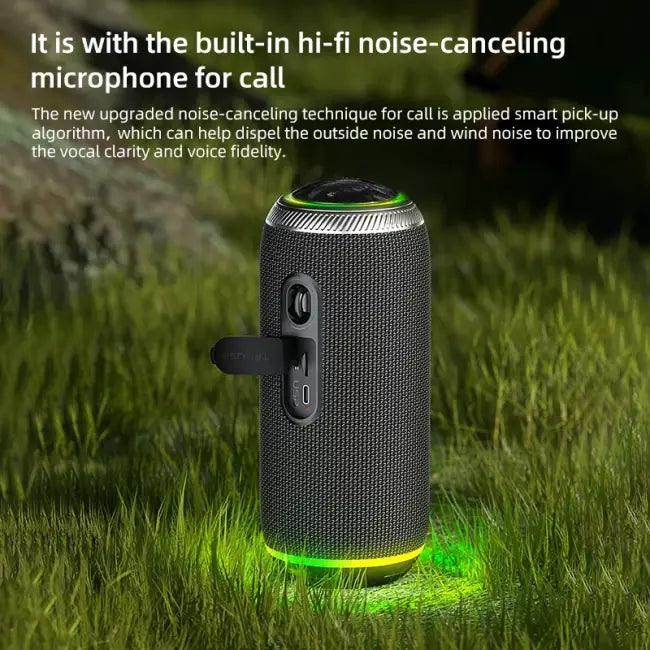 Portable 16W Bluetooth Speaker with LED and Waterproof Design - Estalios