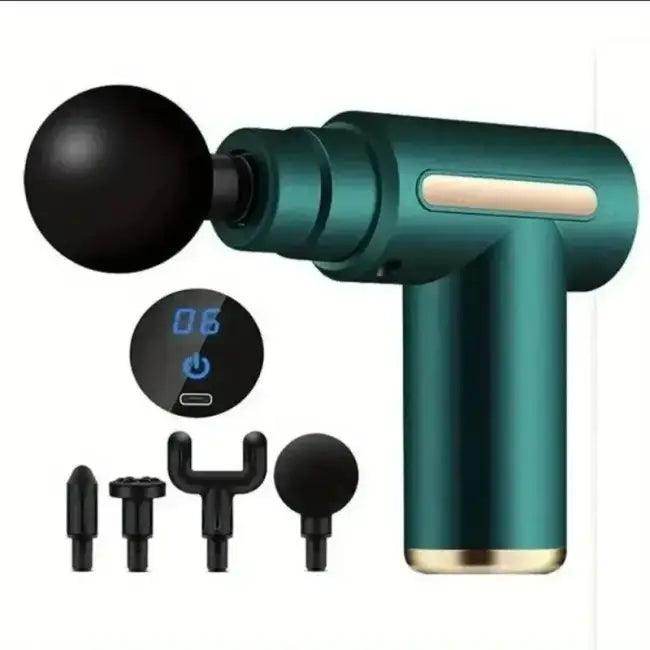 Portable Black Massage Gun with Digital Display Benefits - Estalios