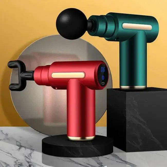 Portable Black Massage Gun with Digital Display Benefits - Estalios