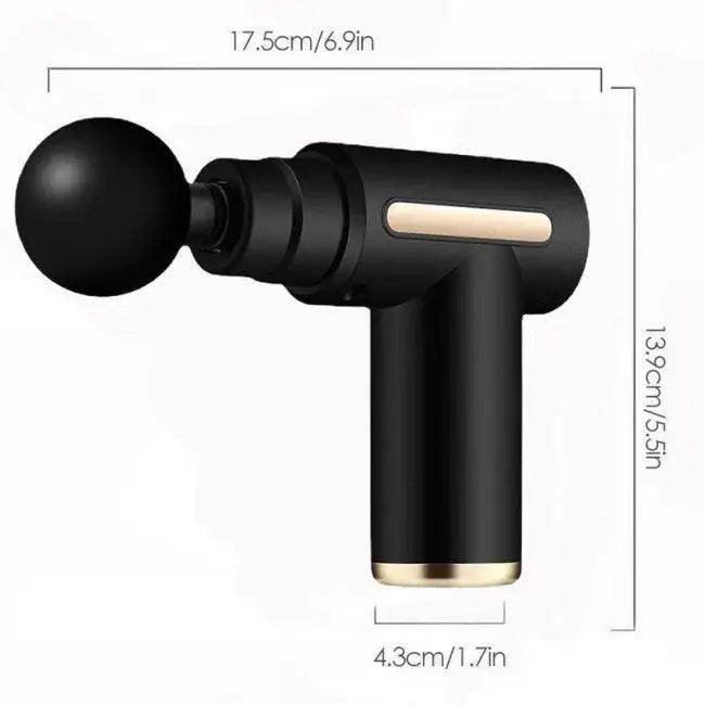 Portable Black Massage Gun with Digital Display Benefits - Estalios