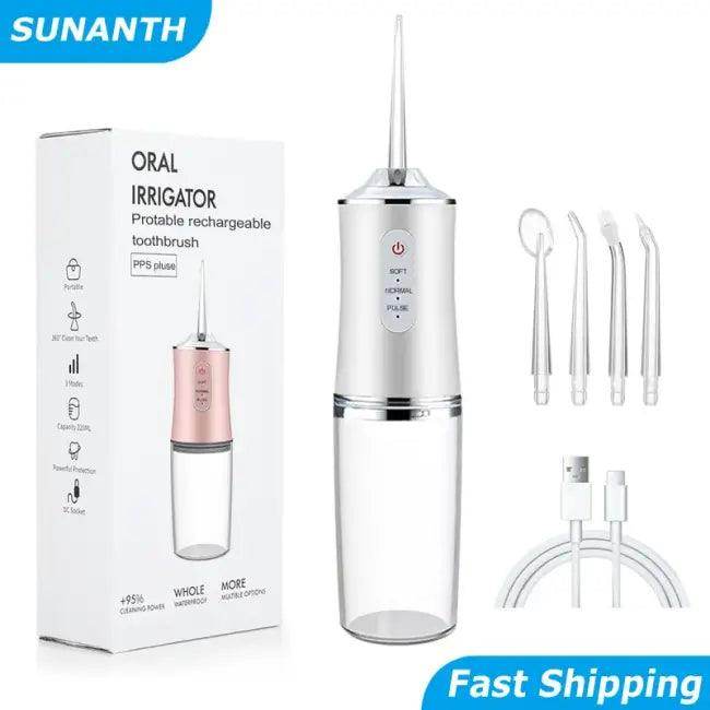 Portable Cordless Teeth Cleaning Machine with Accessories for Travel - Estalios