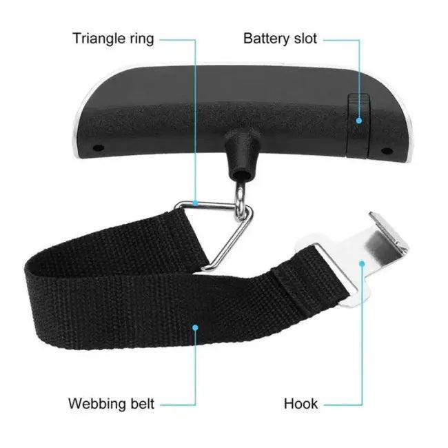 Portable Digital Luggage Scale with LCD Display 110lb Capacity - Estalios