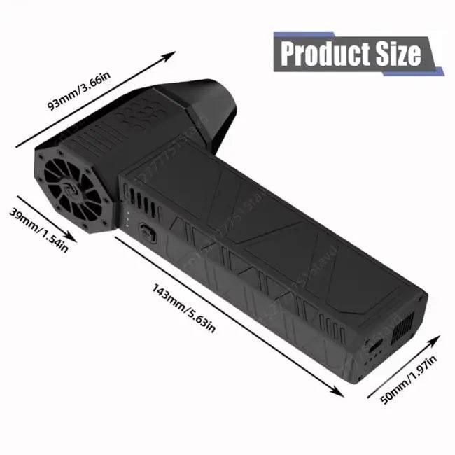 Unleash Cool Power with the Black Mini Turbo Jet Fan - Estalios