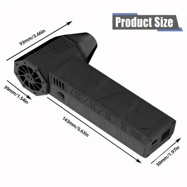 Unleash Cool Power with the Black Mini Turbo Jet Fan - Estalios