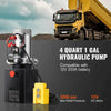 Powerful Succebuy 12V Hydraulic Pump for Effortless Car Lifting - 4/10/20 Quart Single Acting Dump Trailer Unit - Estalios