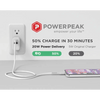PowerPeak PD Wall Dual Port Charger 20W for Fast Charging - Estalios