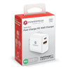 PowerPeak PD Wall Dual Port Charger 20W for Fast Charging - Estalios