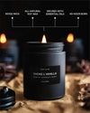 Premium Smoke Vanilla Soy Candle for Men 45 Hour Burn - Estalios