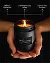 Premium Smoke Vanilla Soy Candle for Men 45 Hour Burn - Estalios