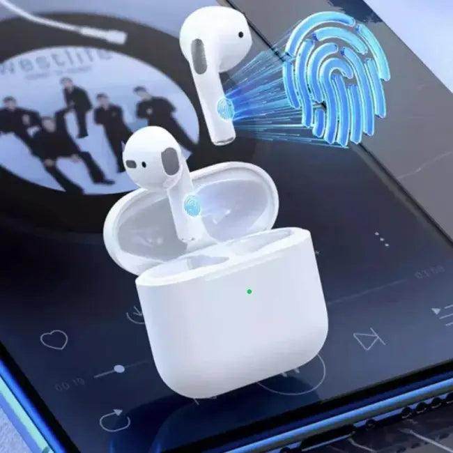 Unleash the Beat with White Wireless Earbuds for Freedom - Estalios