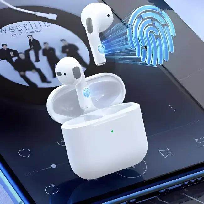 Unleash the Beat with White Wireless Earbuds for Freedom - Estalios
