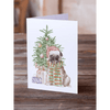 Pug Christmas Card Mania: Watercolor Woofmas! Packaged Pug Christmas Cards Bring the Cuteness of Pugs to your Holiday Greetings. these Watercolor Pug - Estalios