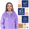 Unleash Ultra Violet: Grab your Purple Disposable Lab Jacket Pack Now! Here's the Product Description you Requested: Step Into the Lab with Confidence - Estalios