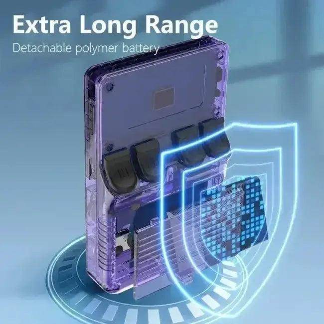 Epic Purple Transparent Gaming Console for Portable Fun - Estalios