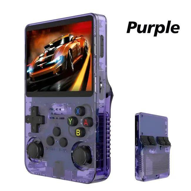 Epic Purple Transparent Gaming Console for Portable Fun - Estalios