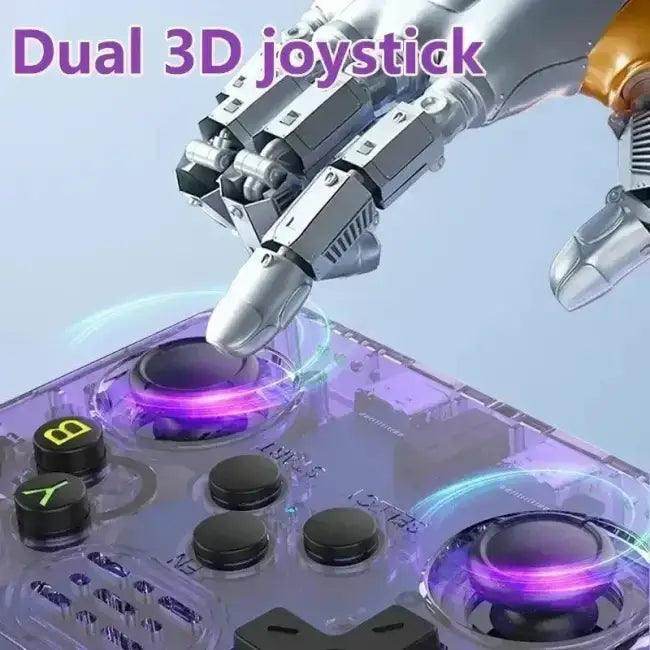 Epic Purple Transparent Gaming Console for Portable Fun - Estalios