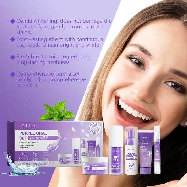 Experience the Fun Vibes with the Purple Oral Care Set - Estalios